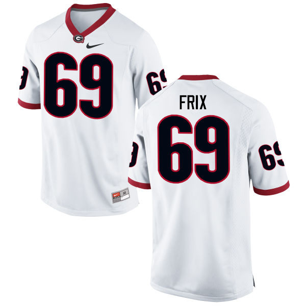 Men Georgia Bulldogs #69 Trent Frix College Football Jerseys-White - Click Image to Close